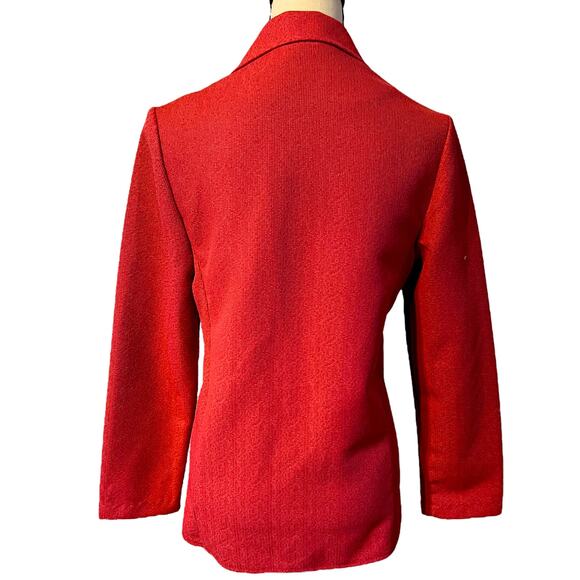 Vintage QUEEN CASUALS Women's Pink Blazer Jacket Single Breasted 2 Button MD - Picture 3 of 4